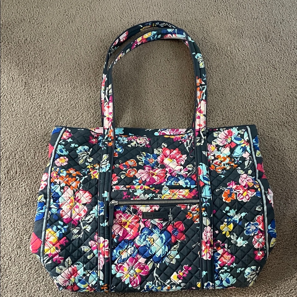 Vera Bradley Gray Floral Tote